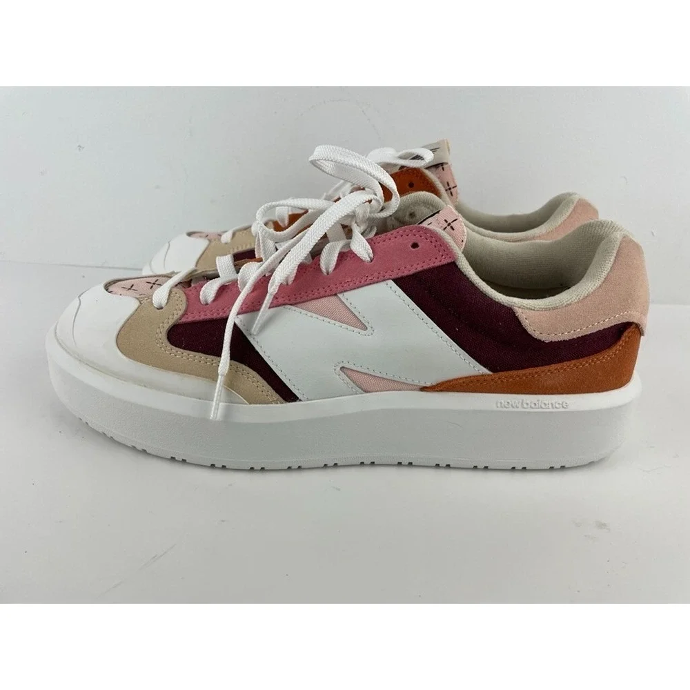 New Balance Burgundy Pink Haze White Suede Sneakers Men's Size US 12 D EUC